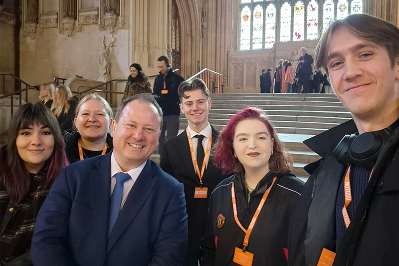 Students with Peter Fortune MP