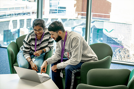 Students working in and University Centre